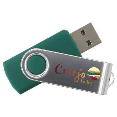 iClick? Silver Swivel USB Flash Drive 4GB