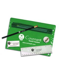 Premium Translucent School Kit w/ Pencil, Ruler, Eraser & Sharpener